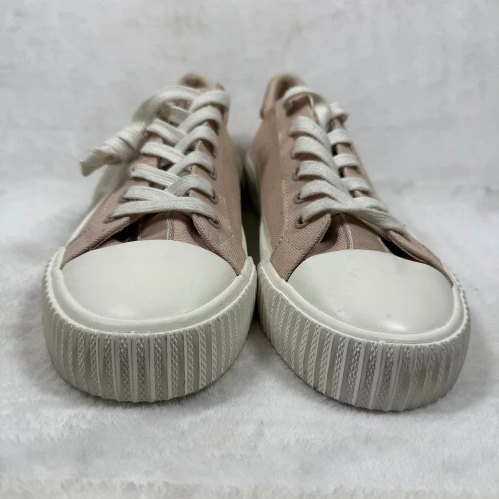 Splendid Tania Tan Peach Canvas Low Top Sneakers SD2TAN10 Womens 7.5M